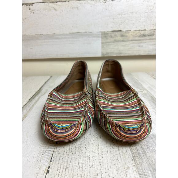 Aerosoles women's 9 Bleeker striped leather slip on driving loafer shoe new - Picture 3 of 8